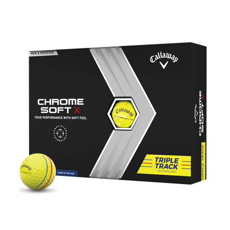 Chrome Soft X Triple Track Yellow Golfbälle (Dutzend)