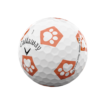 Limited Edition Chrome Soft Truvis Hundepfoten Golfbälle (Dutzend)