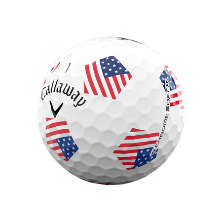 Limiterte Auflage  Chrome Soft Truvis Team USA Golfbälle (Dutzend)