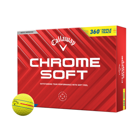 Chrome Soft 360 Triple Track Yellow Golfbälle