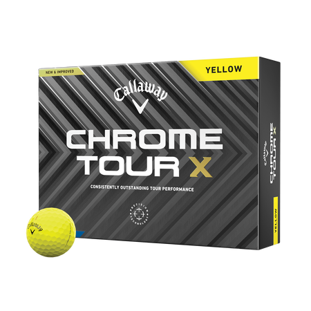 Chrome Tour X Yellow Golfbälle