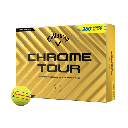 Chrome Tour 360 Triple Track Yellow Golfb&auml;lle