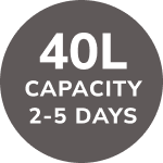 40 litre capacity