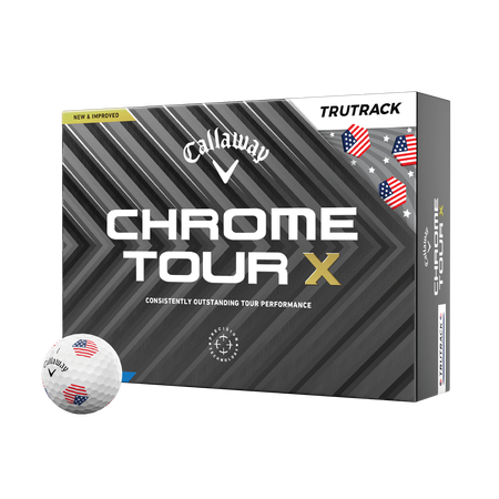 Limiterte Auflage Chrome Tour X USA TruTrack Golfb&auml;lle (Dutzend)