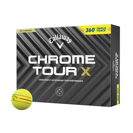 Chrome Tour X 360 Triple Track Yellow Golfb&auml;lle