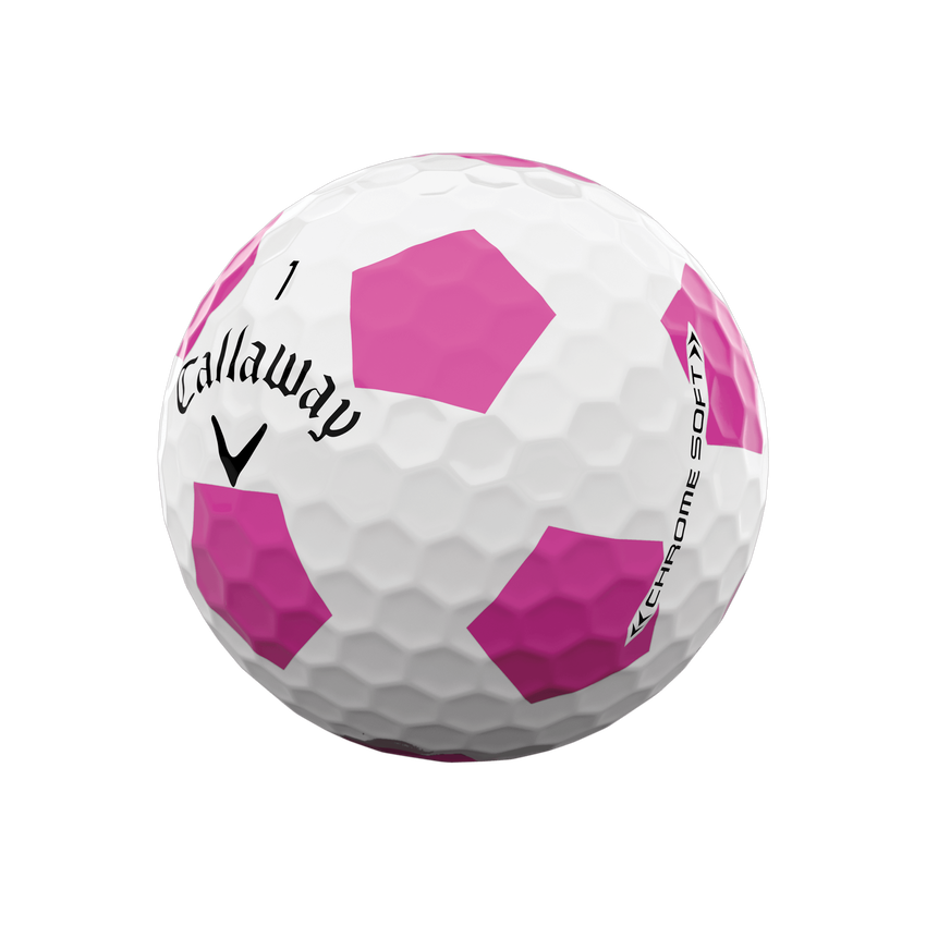 Chrome Soft Truvis Pink Golfbälle (Dutzend) - View 1
