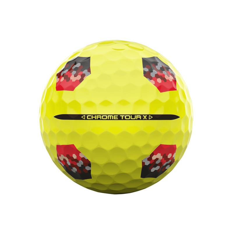 Chrome Tour X TruTrack Yellow Golfbälle - View 4