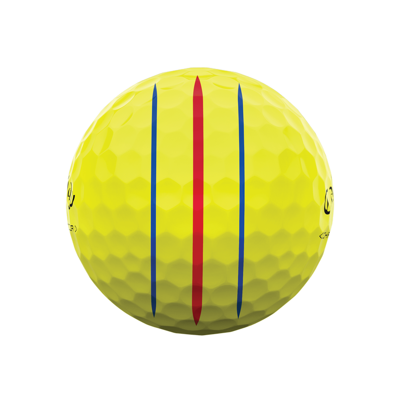 Chrome Tour Triple Track Yellow Golfbälle - View 4