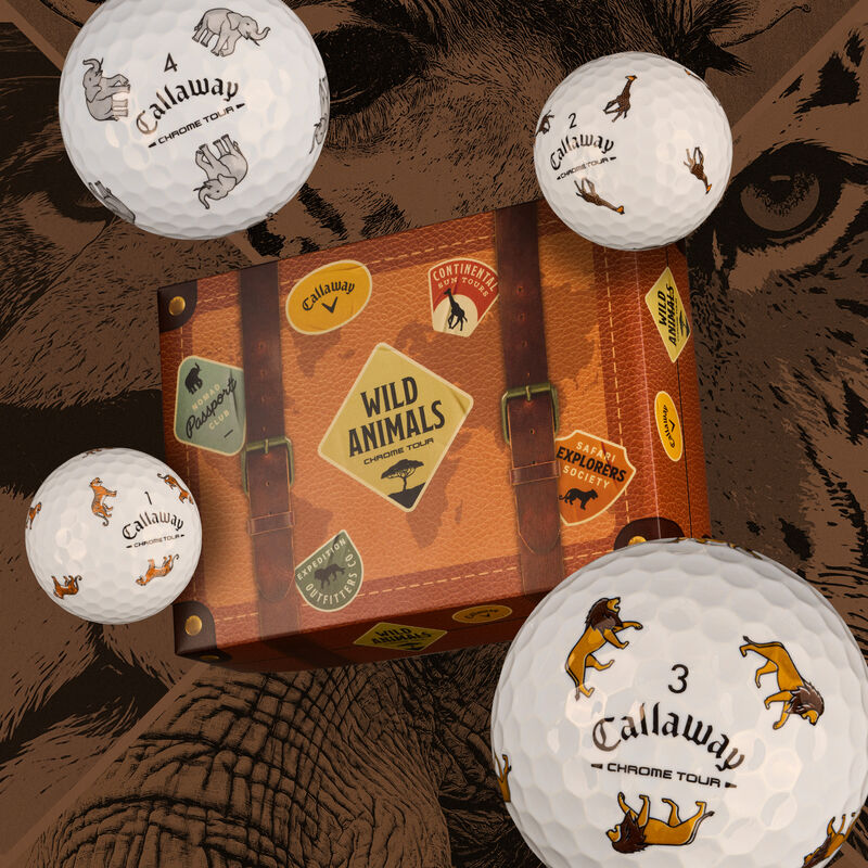 Chrome Tour Wild Animals Golf Balls - View 2