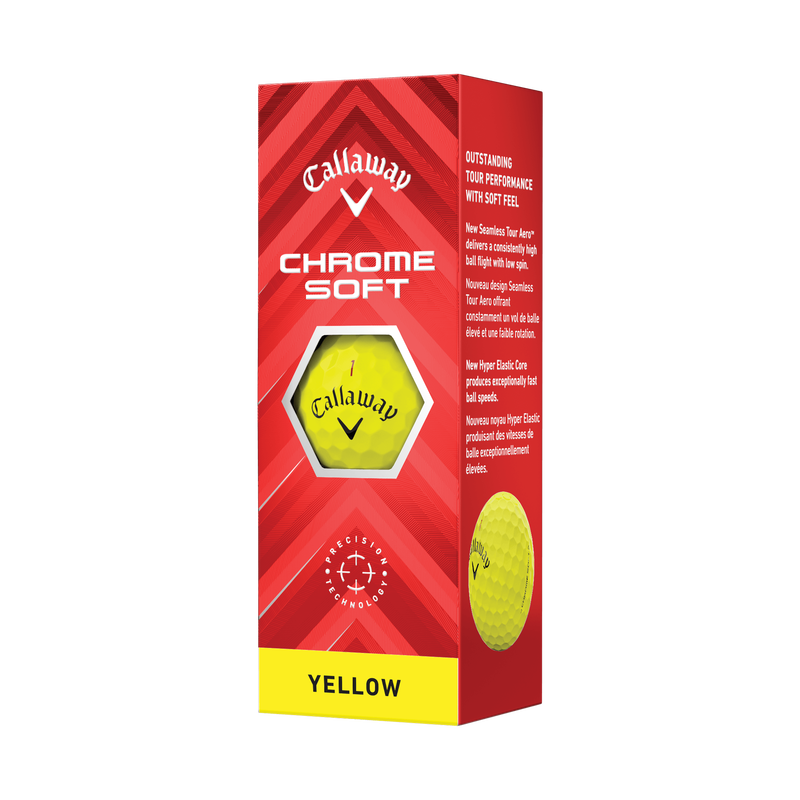 Chrome Soft Yellow Golfball - View 4