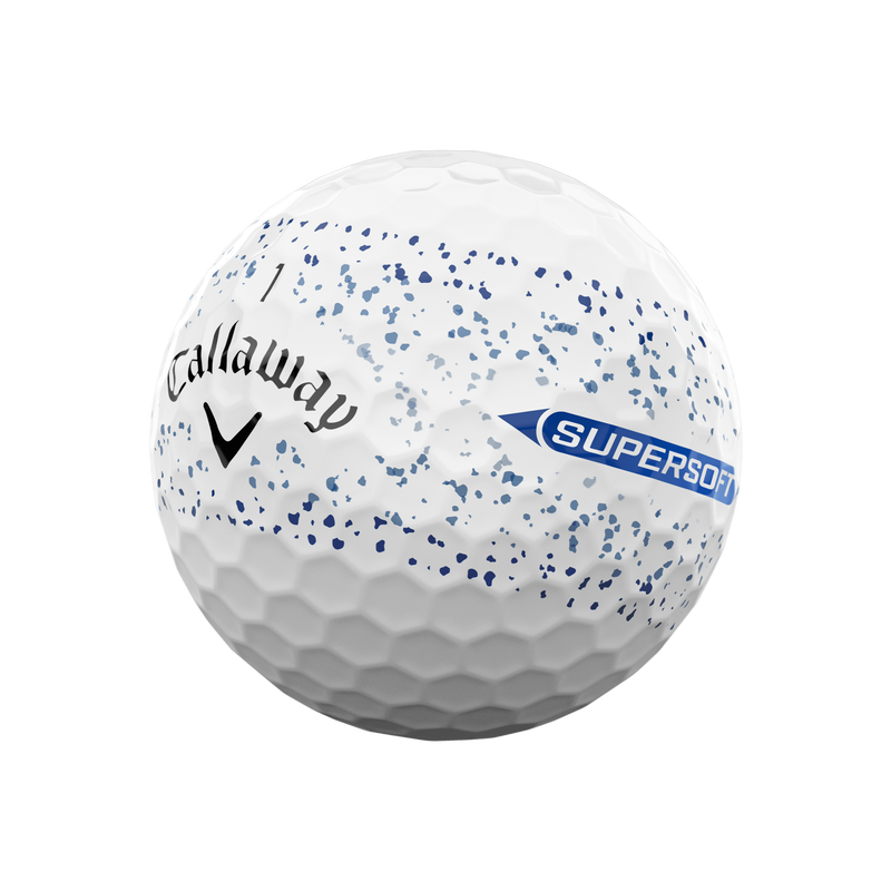 Supersoft Splatter 360 Blue Golfbälle (Dutzend) - View 2