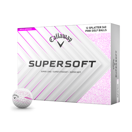 Supersoft Splatter 360 Pink Golfb&auml;lle (Dutzend)