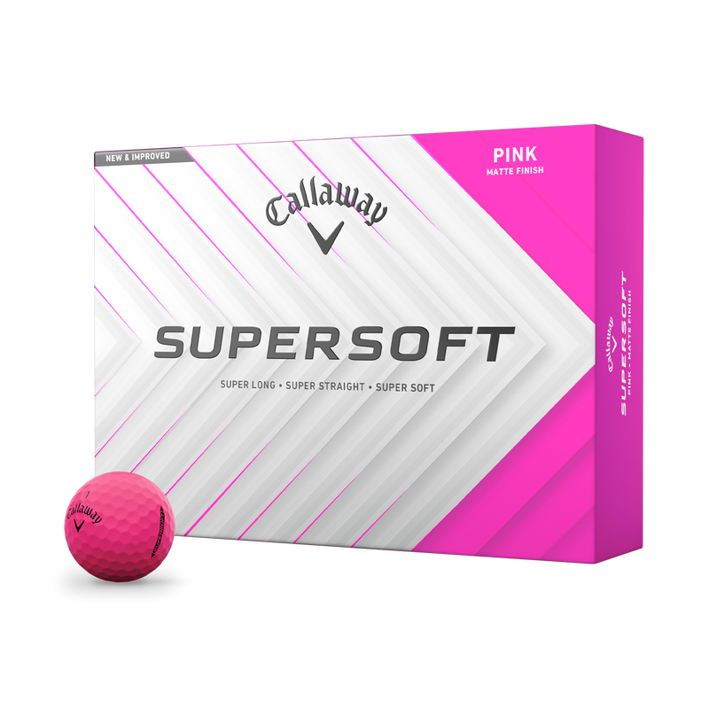 Supersoft Matte Pink Golfb&auml;lle (Dutzend) - View 1