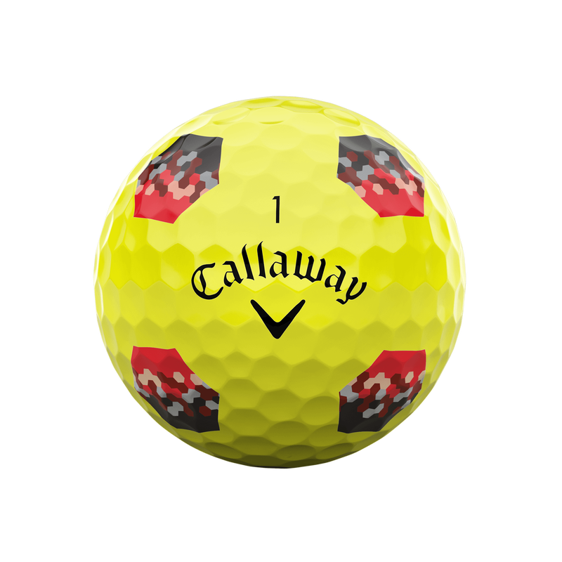 Chrome Tour X TruTrack Yellow Golfbälle - View 3