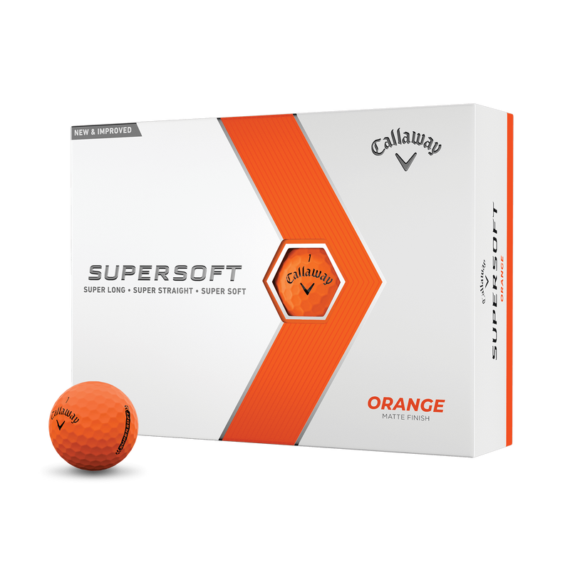 Callaway Supersoft Matte Orange Golfbälle (Dutzend) - View 1