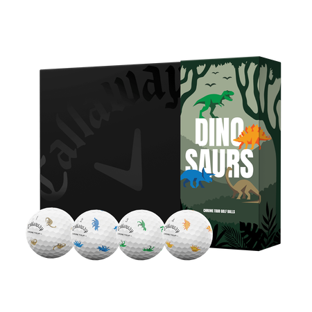 Limitierte Auflage Chrome Tour Dino Golfbälle (Dutzend)