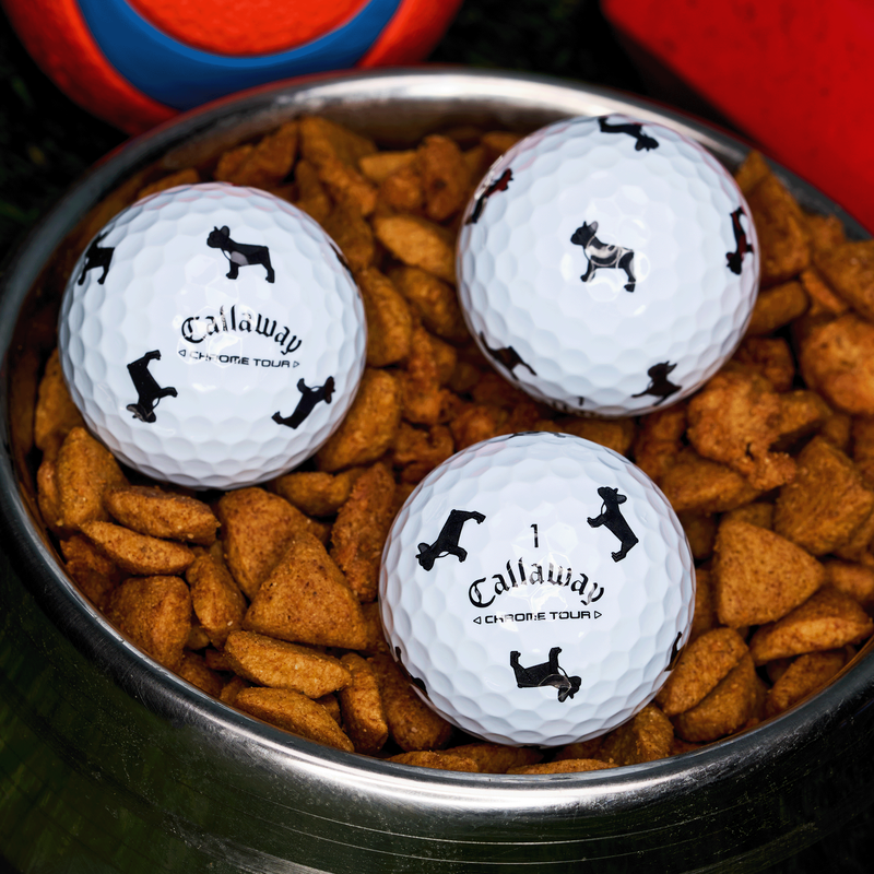 Chrome Tour Small Dogs: Black French Bulldog Golf Balls - View 3