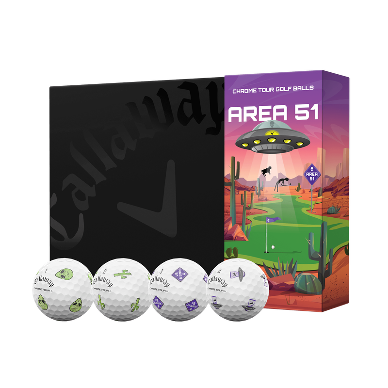 Limitierte Edition Chrome Tour Area 51 Golfb&auml;lle (12 Stk.) - View 1
