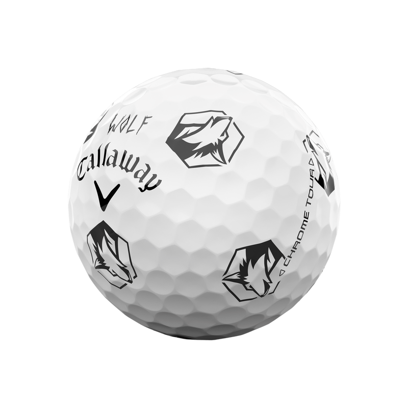 Limitierte Auflage Chrome Tour Lone Wolf Golfbälle (Dutzend) - View 2