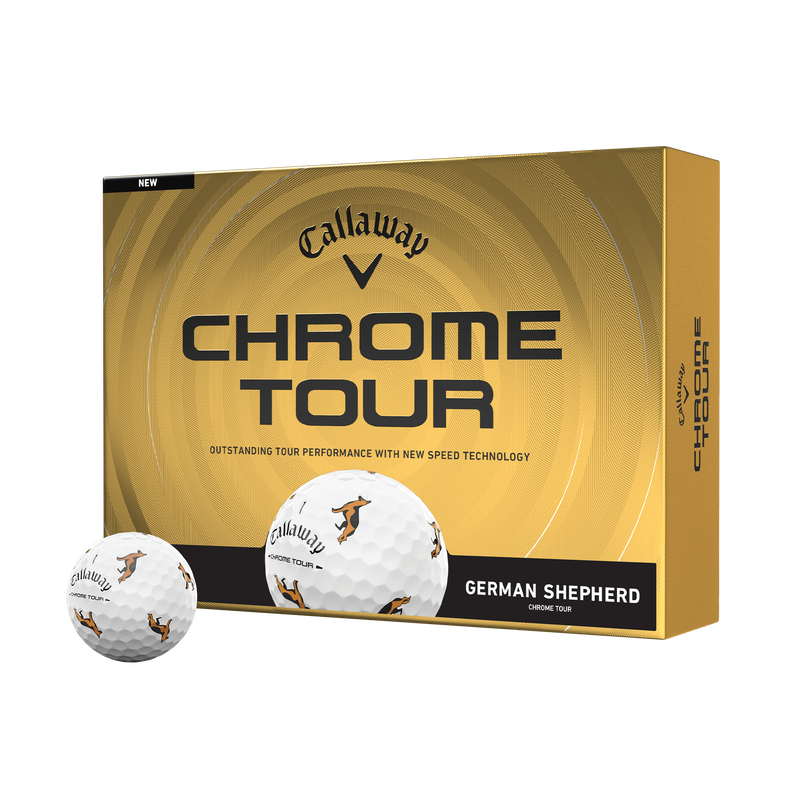 Chrome Tour German Shepherd Dog Golf Balls - View 2