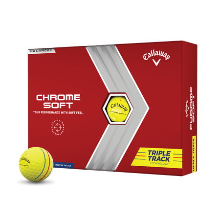 Chrome Soft Triple Track Yellow Golfbälle