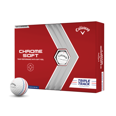 Chrome Soft Triple Track Golfbälle (Dutzend)