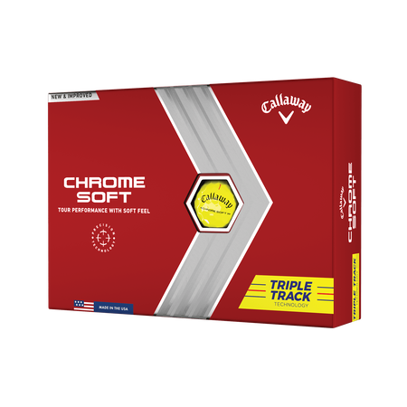 Chrome Soft Triple Track Yellow Golfbälle (Dutzend)
