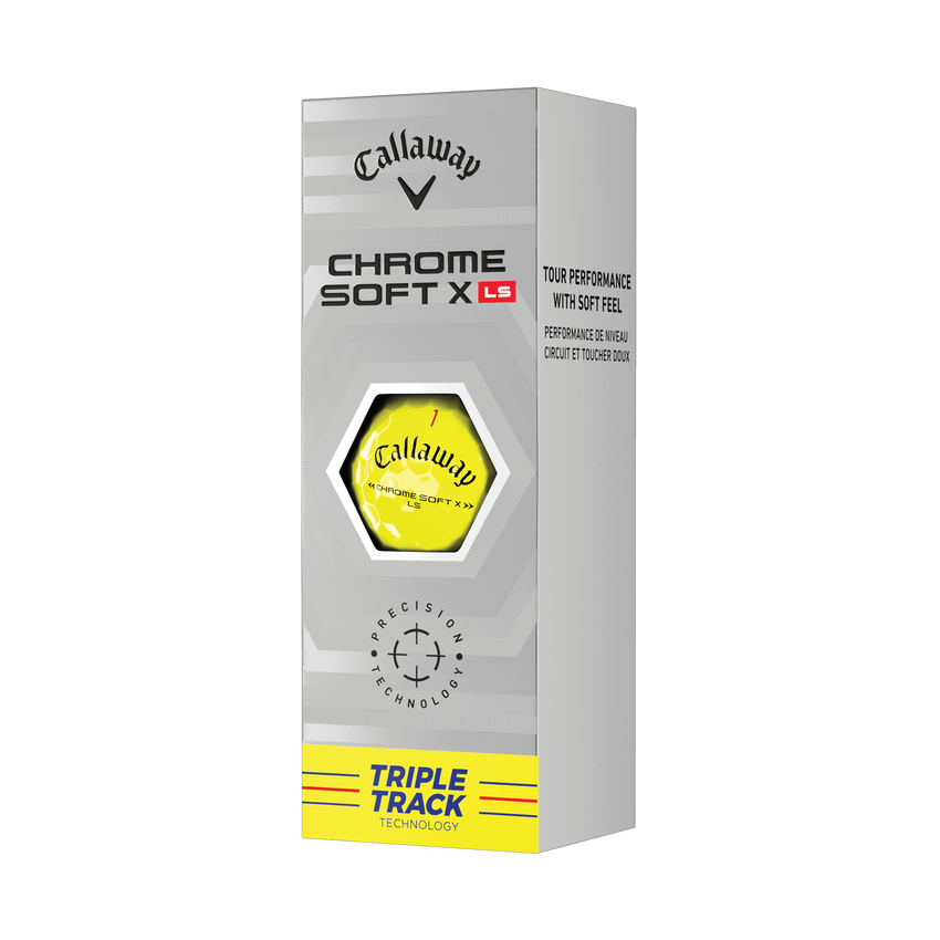 Chrome Soft X LS Triple Track Yellow Golfbälle (Dutzend) - View 5
