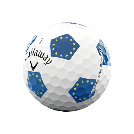 Limiterte Auflage Chrome Soft Truvis Team Europe Golfbälle (Dutzend)