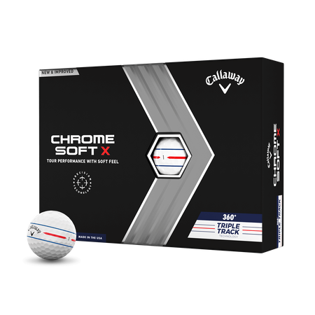 Limiterte Auflage Chrome Soft X 360 Triple Track Golfbälle (Dutzend)