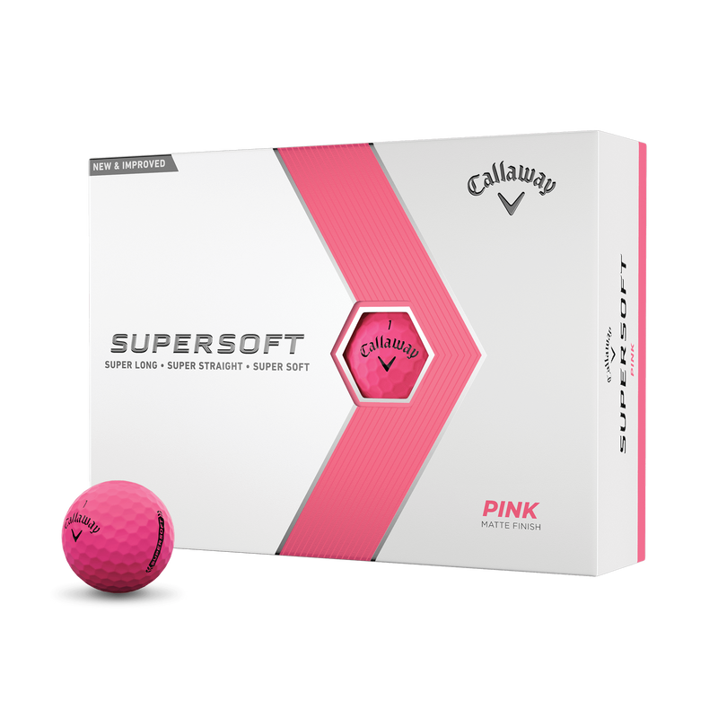 Callaway Supersoft Matte Pink Golfbälle (Dutzend) - View 1