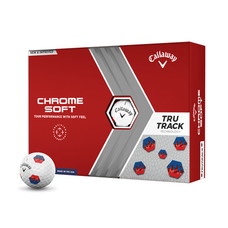 Chrome Soft Rot und Blau TrueTrack Golfbälle (Dutzend)