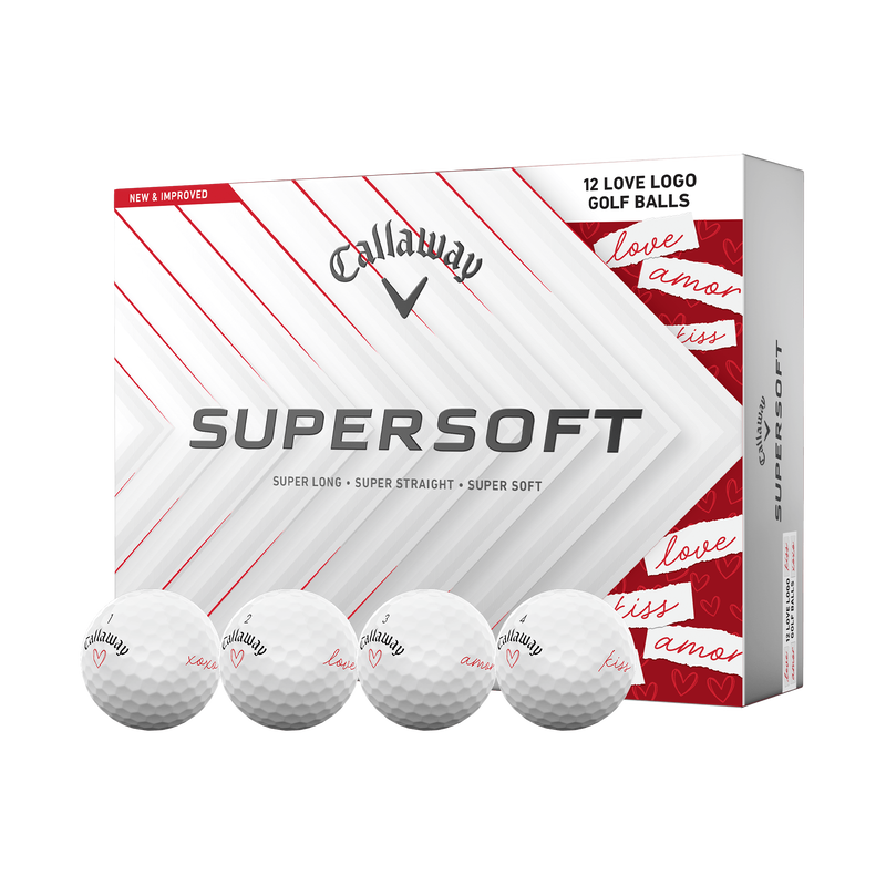 Limitierte Auflage Supersoft Love Golfbälle (Dutzend) - View 1