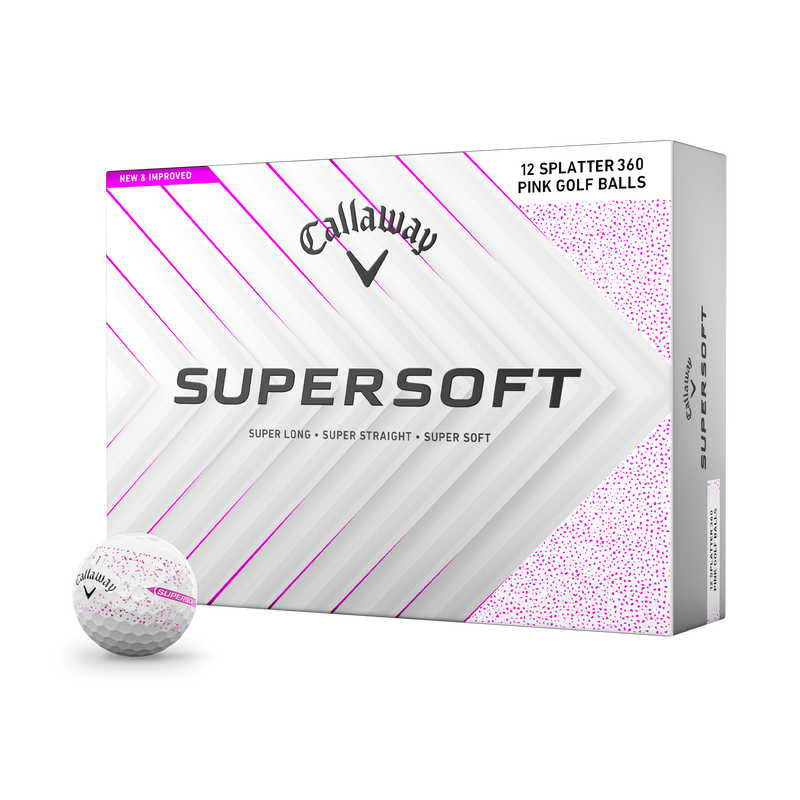Supersoft Splatter 360 Pink Golfb&auml;lle (Dutzend) - View 1