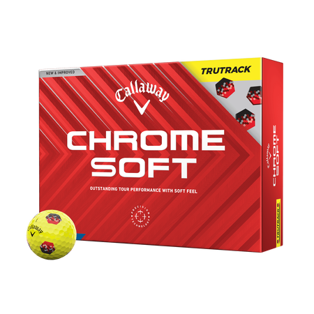 Chrome Soft TruTrack Yellow Golfbälle