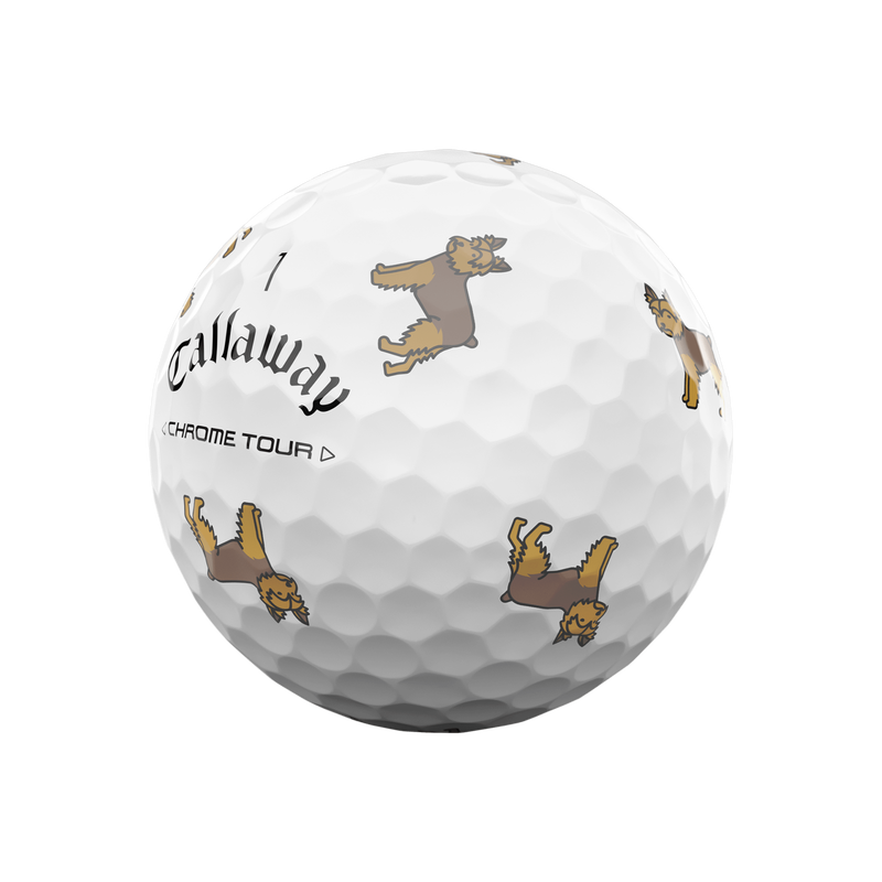 Chrome Tour Small Dogs: Yorkie Golf Balls - View 4