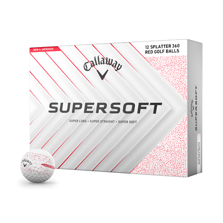 Supersoft Splatter 360 Red Golfbälle (Dutzend)