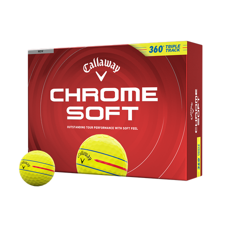 Chrome Soft 360 Triple Track Yellow Golfb&auml;lle