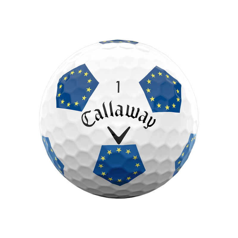 Limiterte Auflage Chrome Soft Truvis Team Europe Golfbälle (Dutzend) - View 2