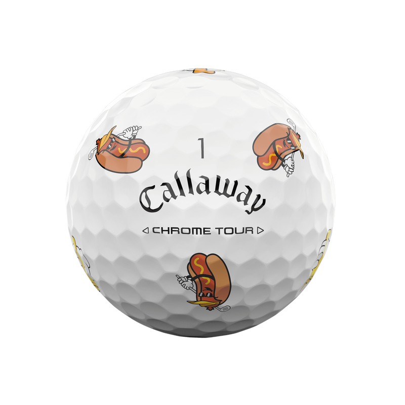 Limiterte Auflage Chrome Tour Hot Dog Golfbälle (Dutzend) - View 6