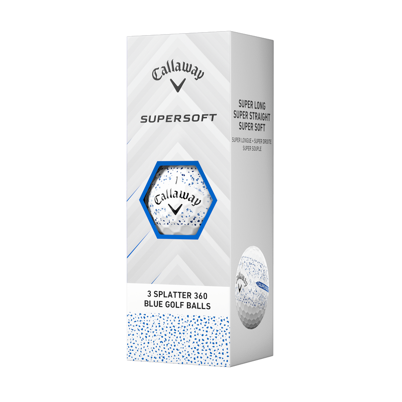 Supersoft Splatter 360 Blue Golfbälle (Dutzend) - View 4