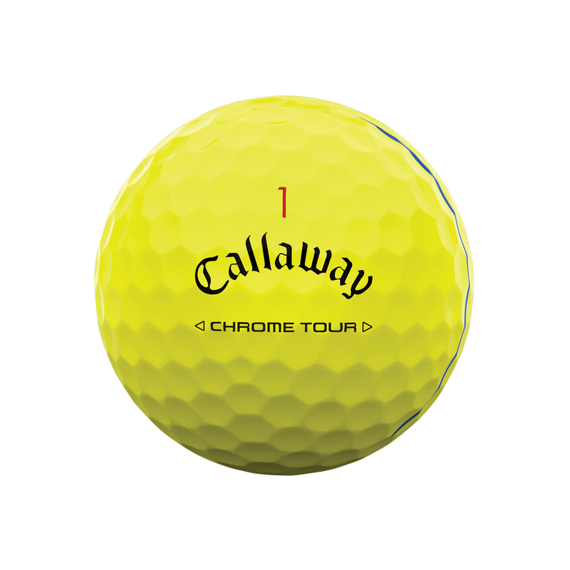 Chrome Tour Triple Track Yellow Golfbälle - View 3
