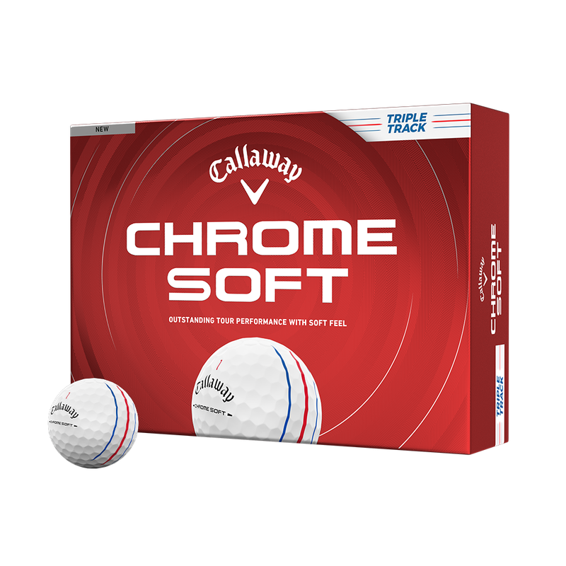 Chrome Soft Triple Track Golfb&auml;lle - View 1