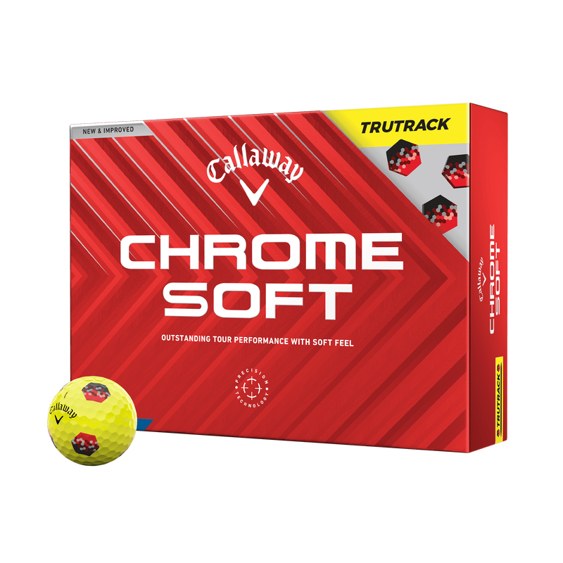 Chrome Soft TruTrack Yellow Golfbälle - View 1