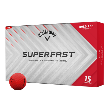 Superfast Bold Red 15er-Pack Golfbälle