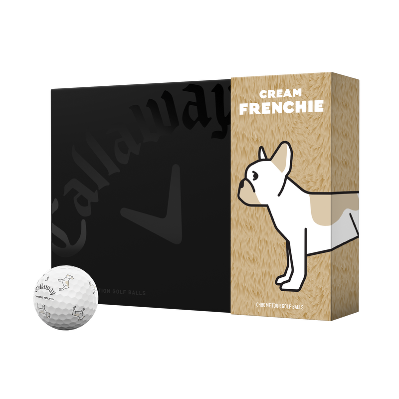 Chrome Tour Small Dogs: Cream French Bulldog Golfbälle - View 1