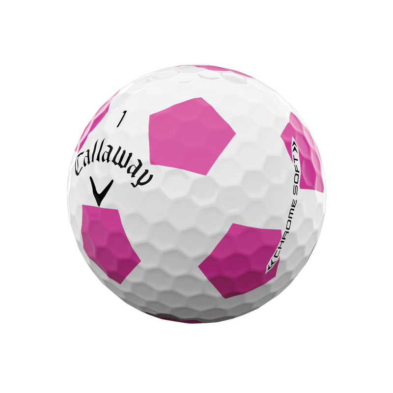 Limiterte Auflage Chrome Soft Truvis Pink Golfbälle (Dutzend) - View 1