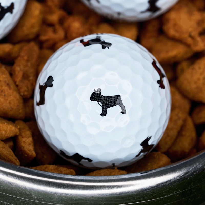 Chrome Tour Small Dogs: Black French Bulldog Golfbälle - View 4