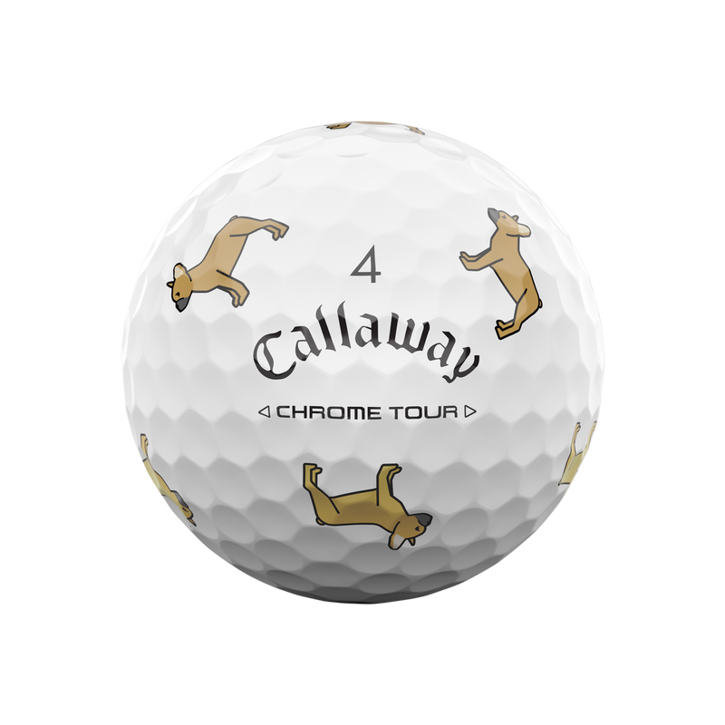 Chrome Tour Small Dogs: Fawn French Bulldog Golfbälle - View 5