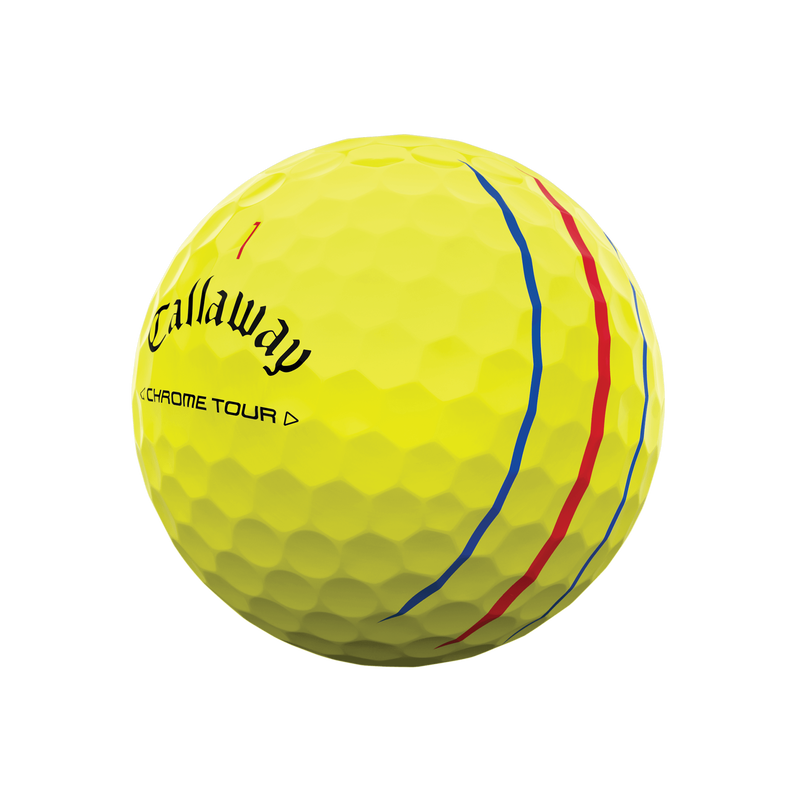 Chrome Tour Triple Track Yellow Golfbälle - View 2
